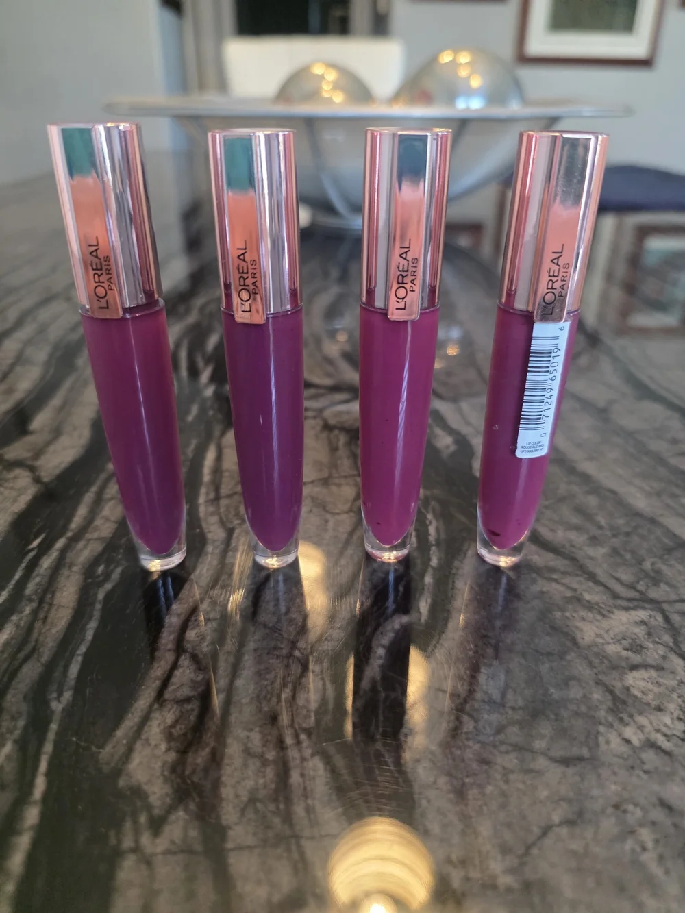 SET OF 4 NWT L'Oreal Liquid Lip Gloss in Fete de Fleurs Retails @$12.99 ea.